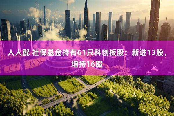 人人配 社保基金持有61只科创板股：新进13股，增持16股
